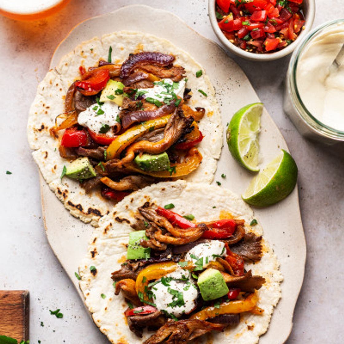 Easy vegan fajitas