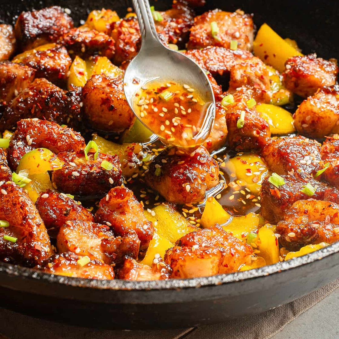 Honey Ginger Pork Bites