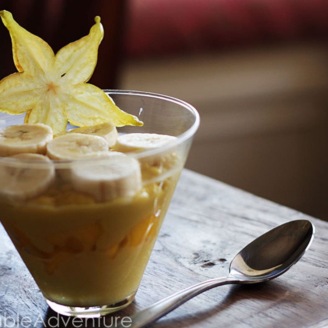 Starfruit Curd with Tropical Fruit
