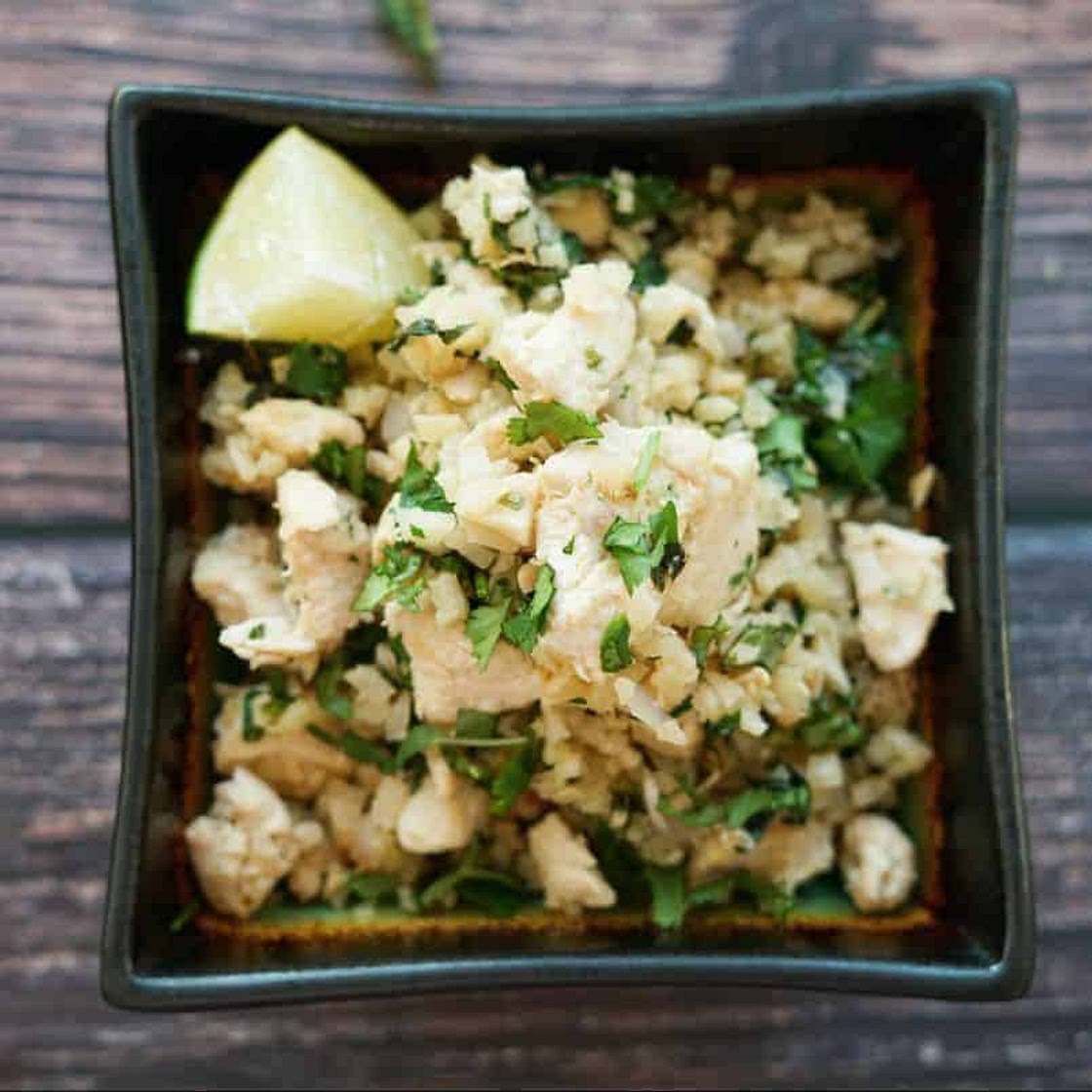 AIP Cauliflower Fried Rice w/ Basil Khao Pad Kaprow (Paleo, Whole30 option)