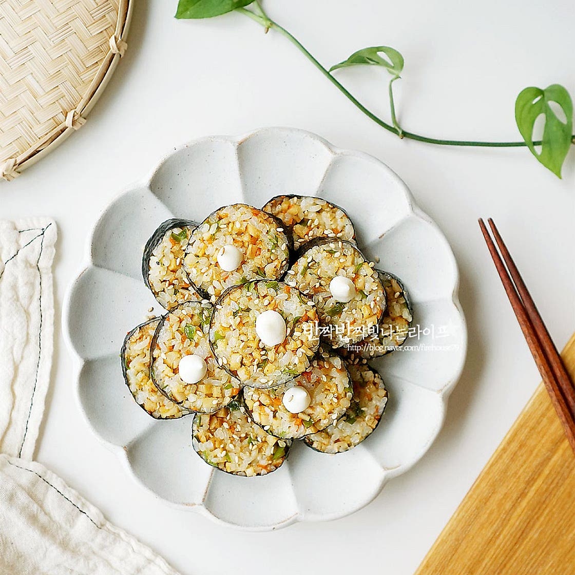 진주 땡초김밥 만들기 청양고추 김밥 요리 매운 어묵김밥
