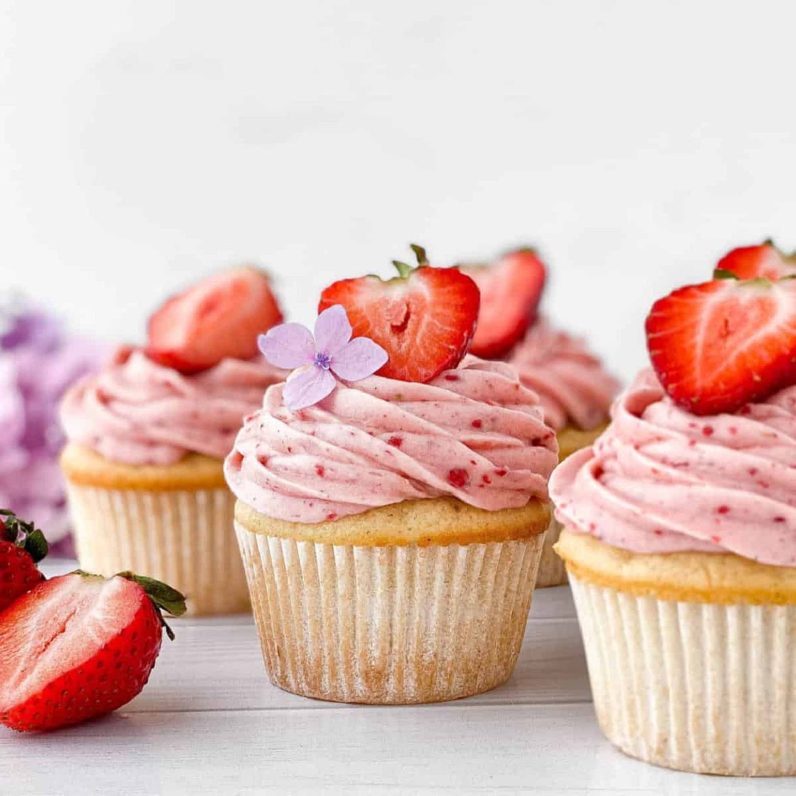 Strawberry Filled Cupcakes