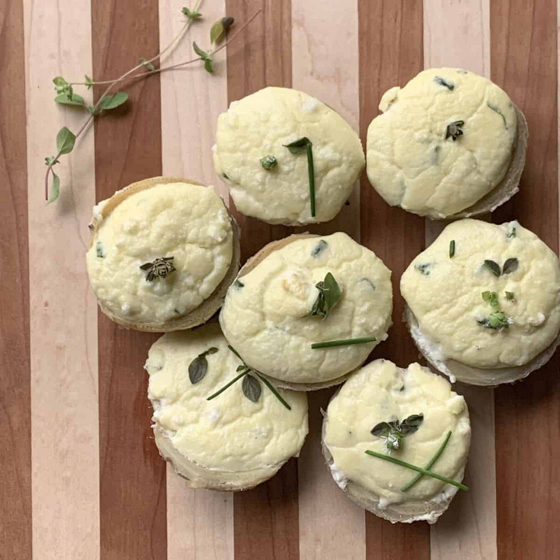 Artichoke Bottoms with Goat Cheese Soufflé