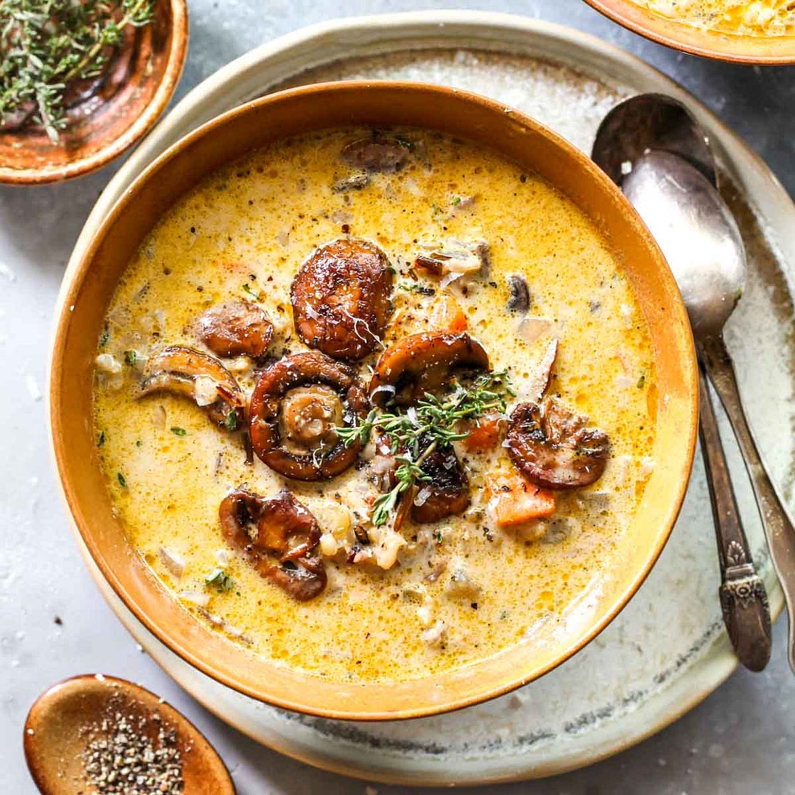 Wild Rice and Mushroom Soup