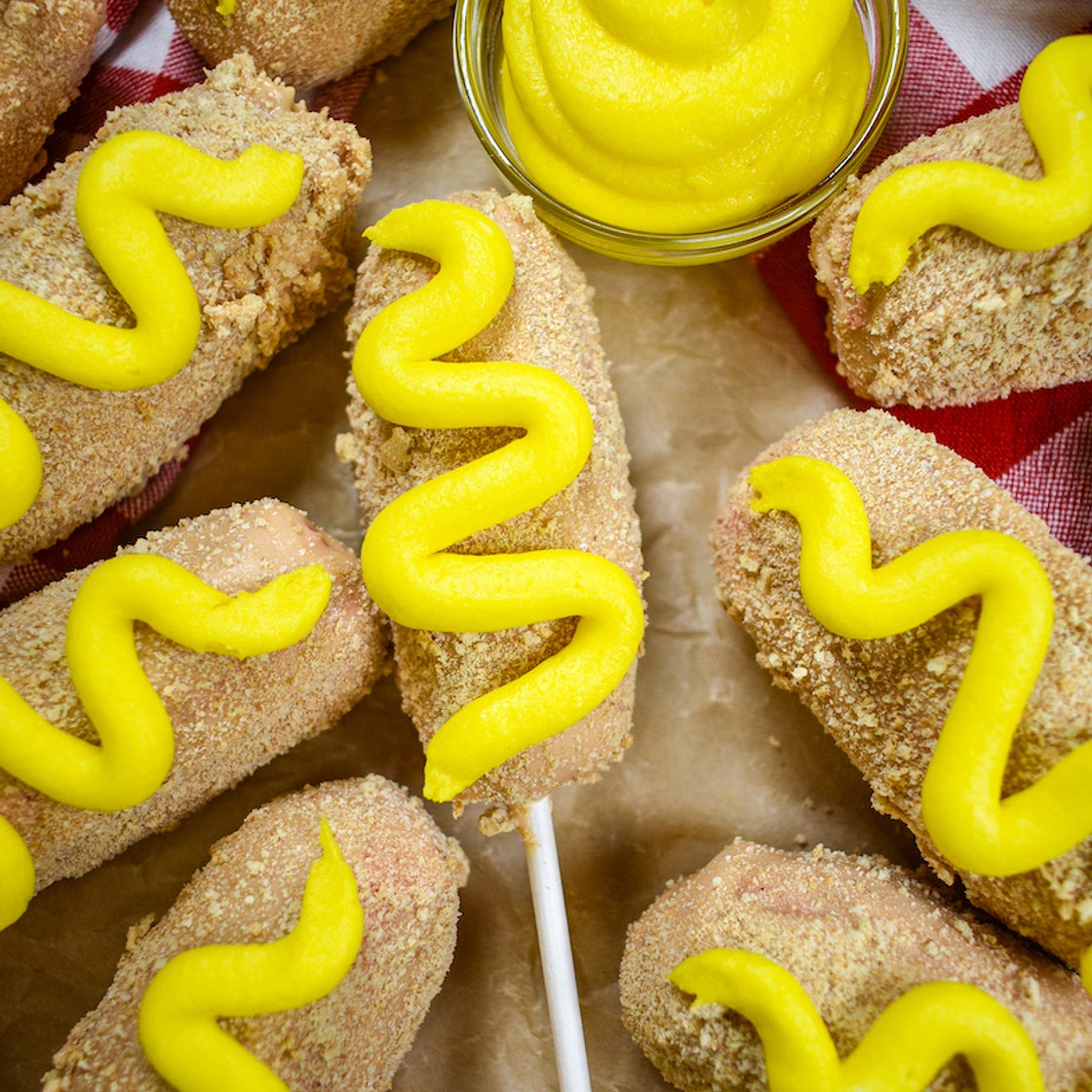 Corn Dog Cake Pops