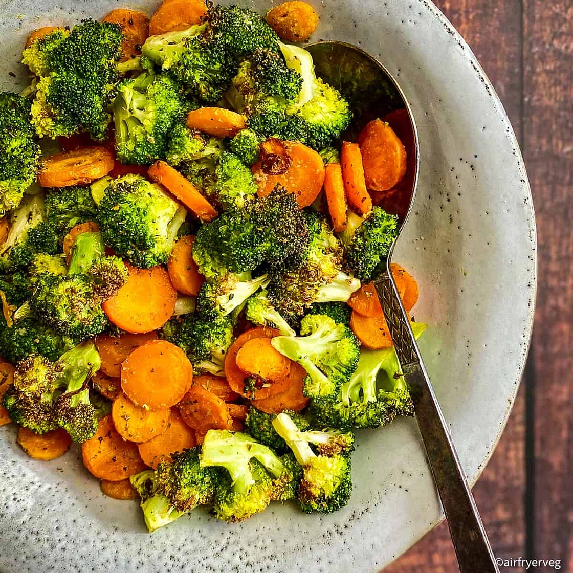 Air Fryer Broccoli and Carrots