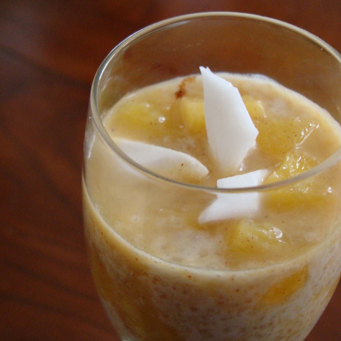 Coconut and pineapple quinoa pudding