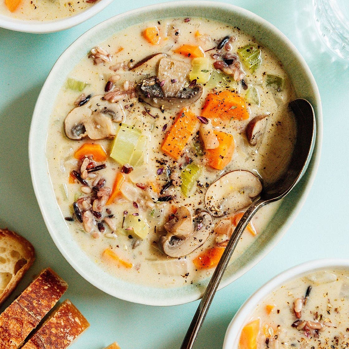 Vegan Wild Rice Soup (Coconut Milk)
