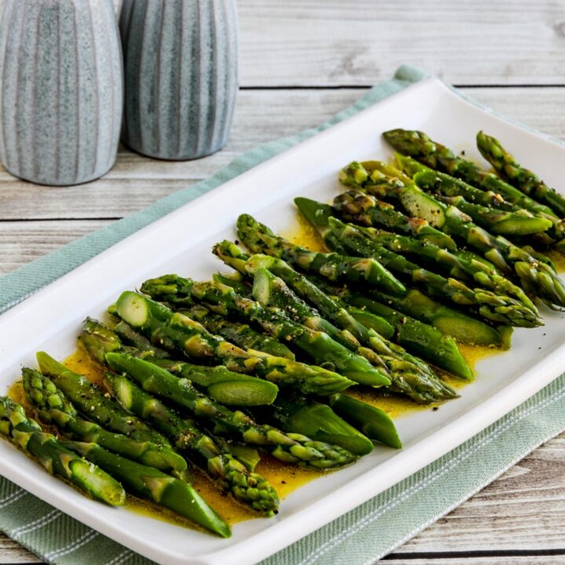 Barely Cooked Asparagus with Lemon Mustard Vinaigrette