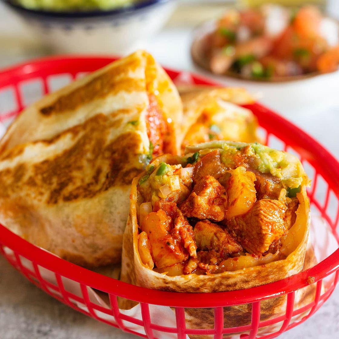 Easy Al Pastor Burritos
