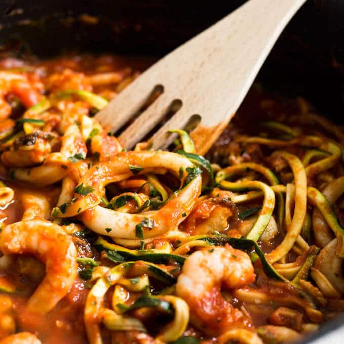 Seafood Zucchini Marinara