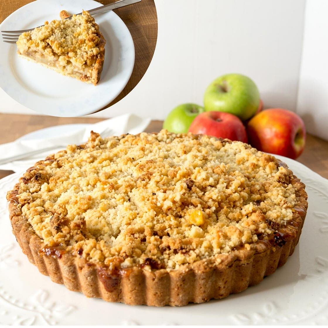 Best EVER Apple Crumble Tart
