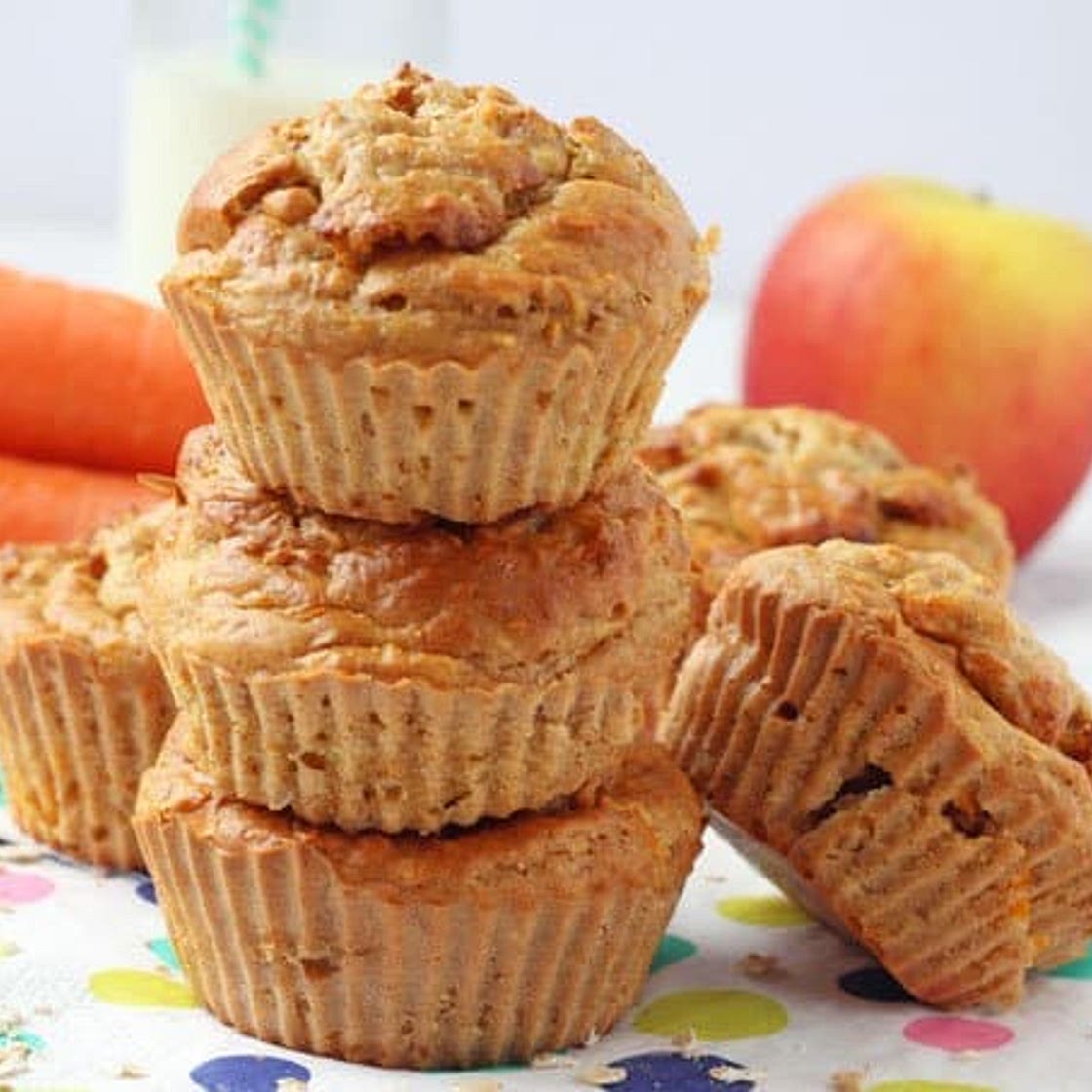 Apple & Carrot Greek Yogurt Muffins