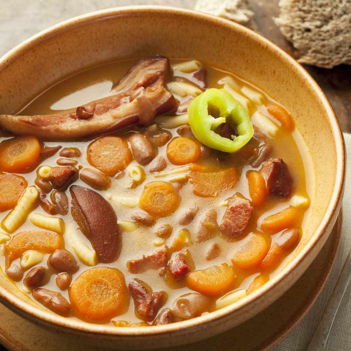 Hungarian Bean Soup (Bab Leves)
