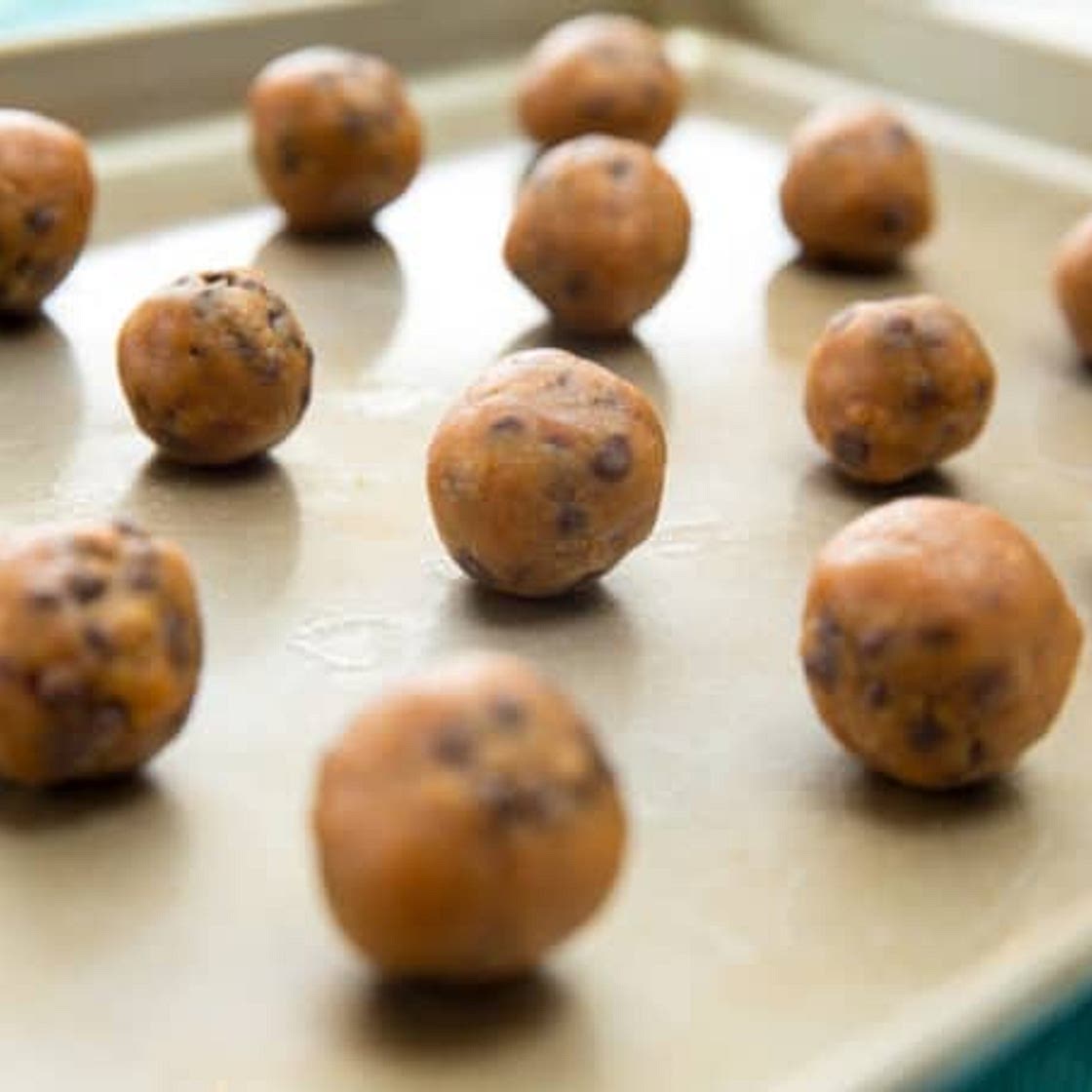 Peanut Butter Chocolate Chip Cookie Dough Protein Balls