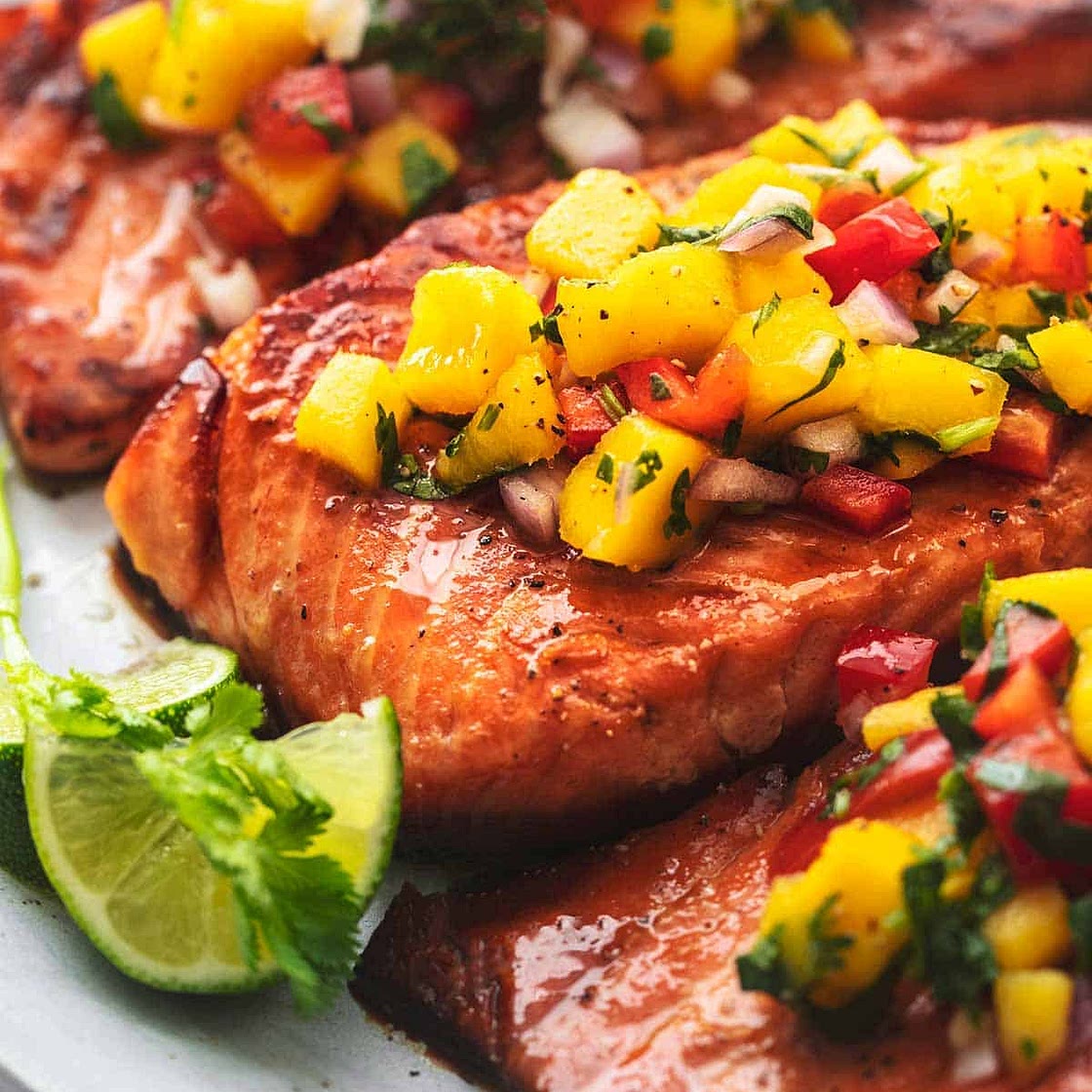 Honey Lime Salmon with Mango Salsa