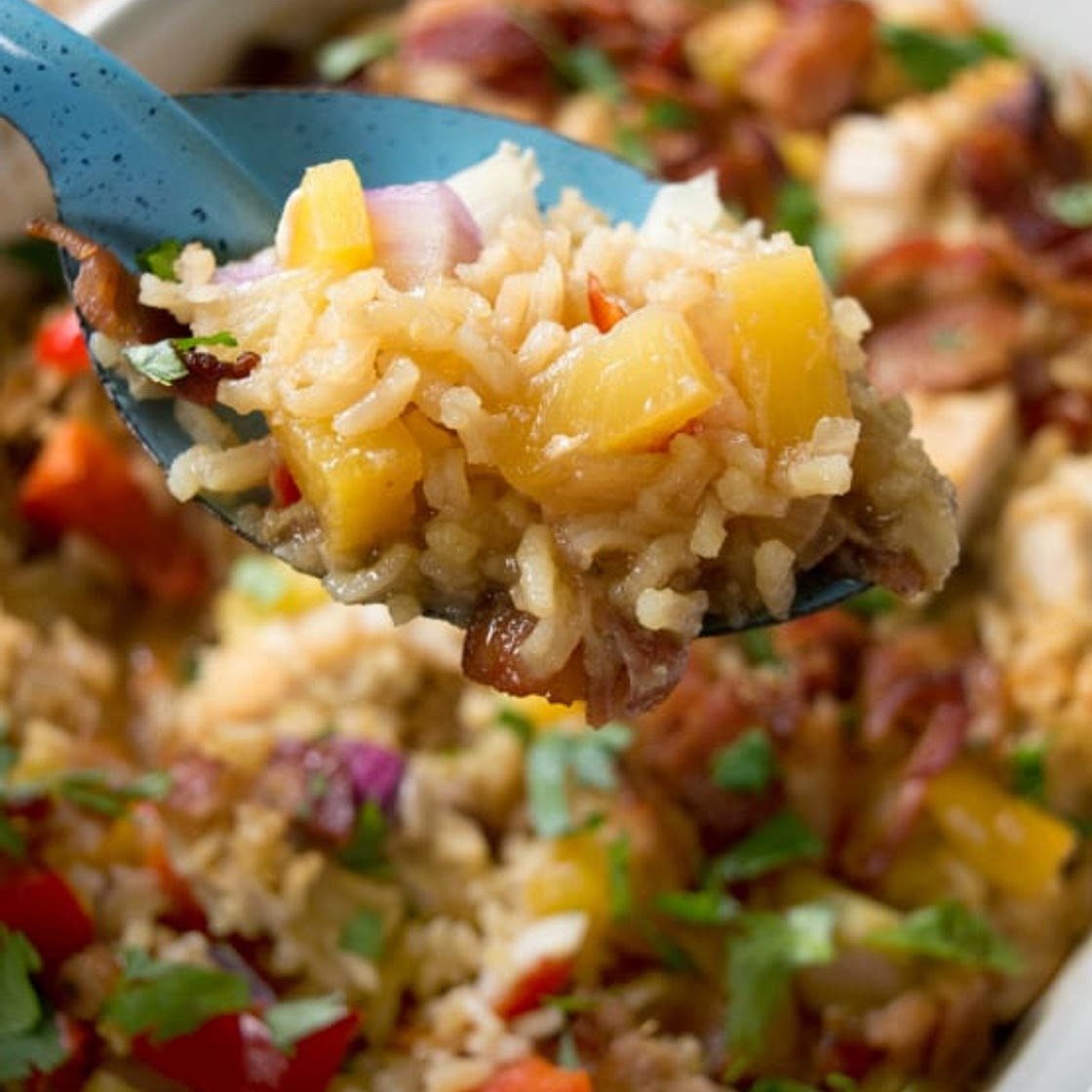Aloha Pineapple Chicken Rice Casserole