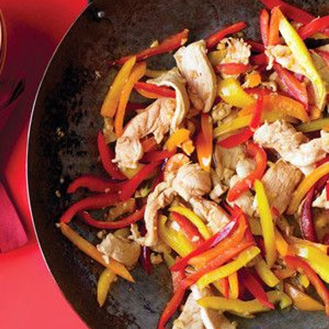 Stir-Fried Honey-Ginger Chicken with Peppers