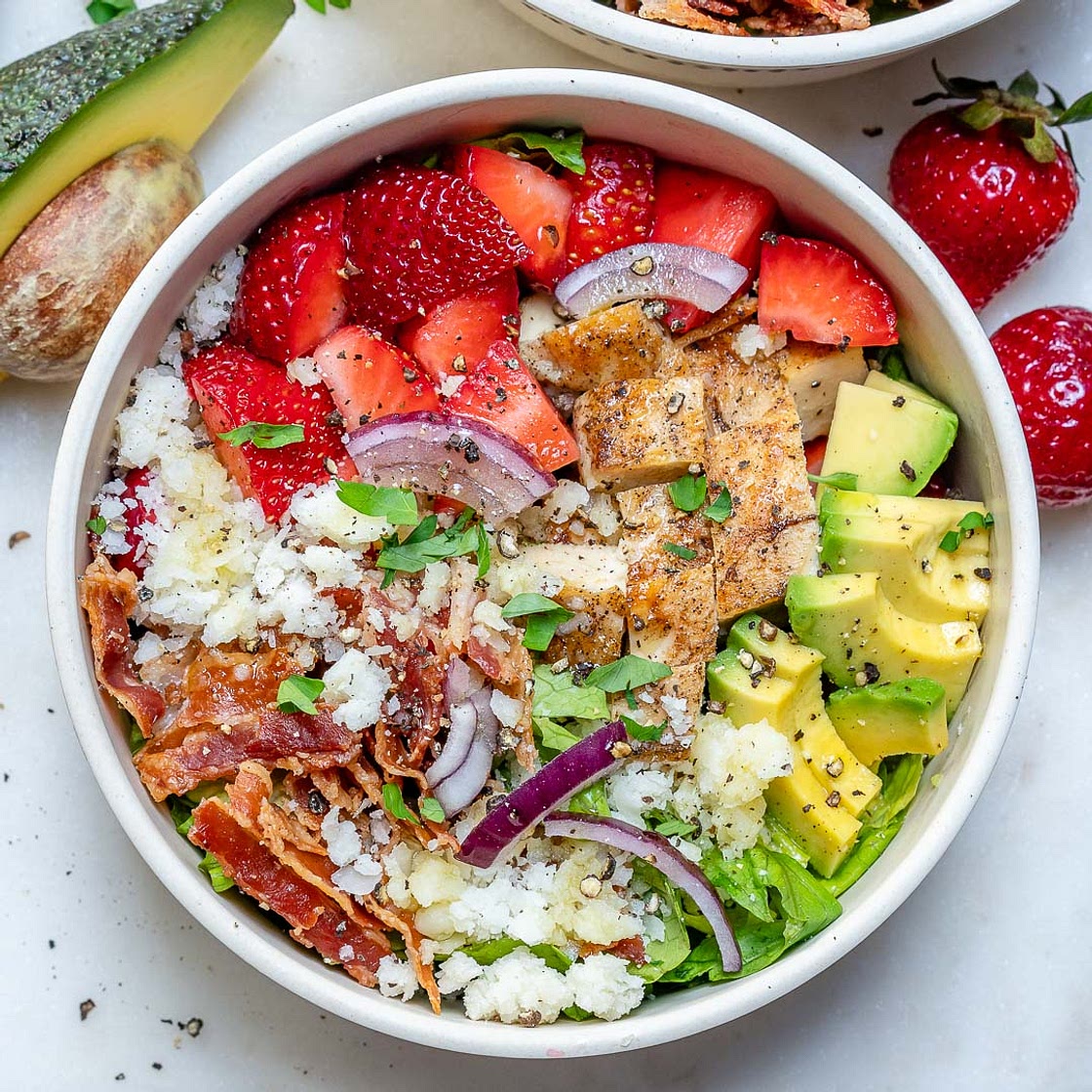 Chicken Strawberry Salad Bowls