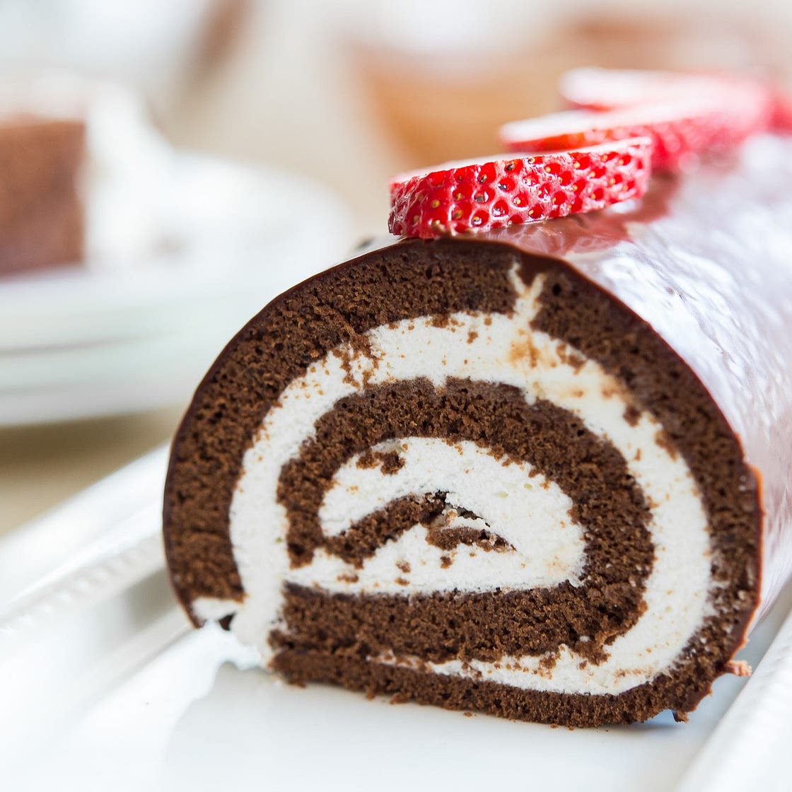 Chocolate Swiss Roll Cake