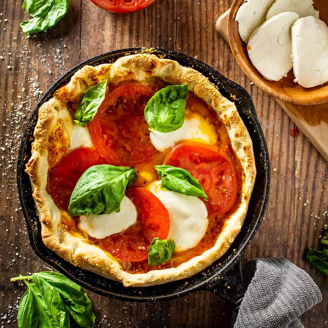 Homemade Cast Iron Pizza