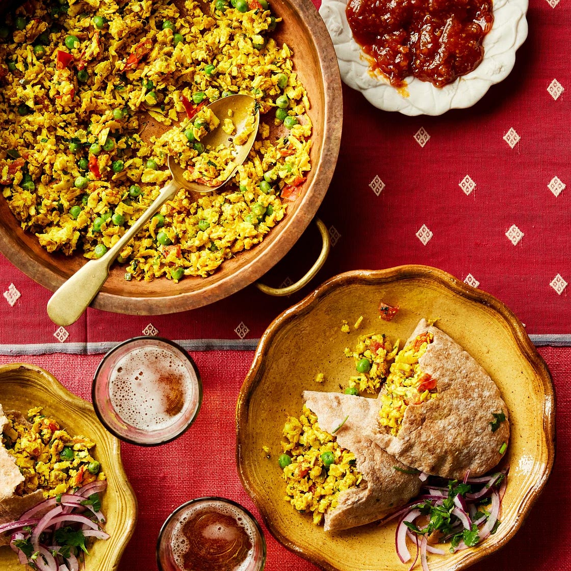 Paneer burji – scrambled paneer curry