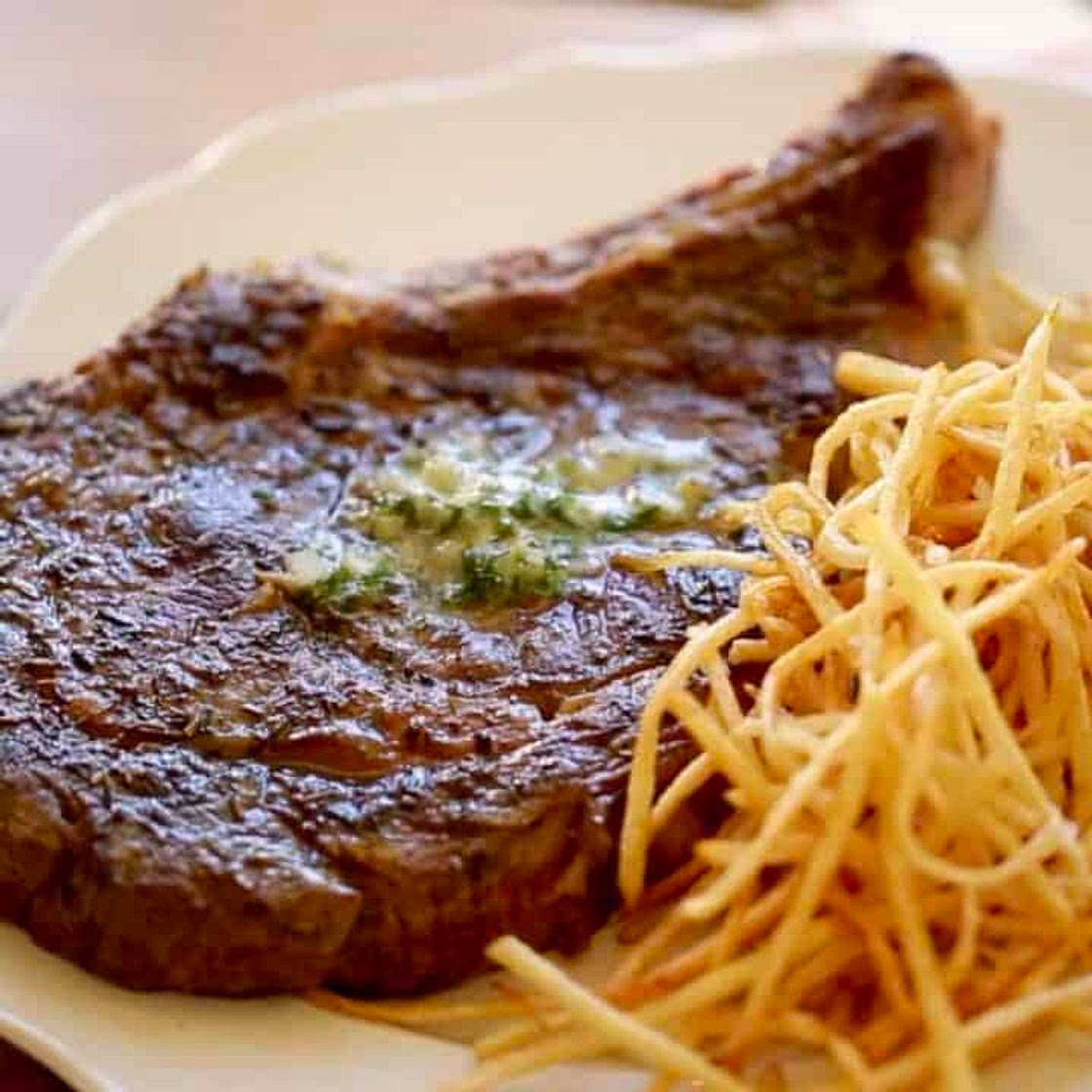 Steak Frites with Herbed Compound Butter