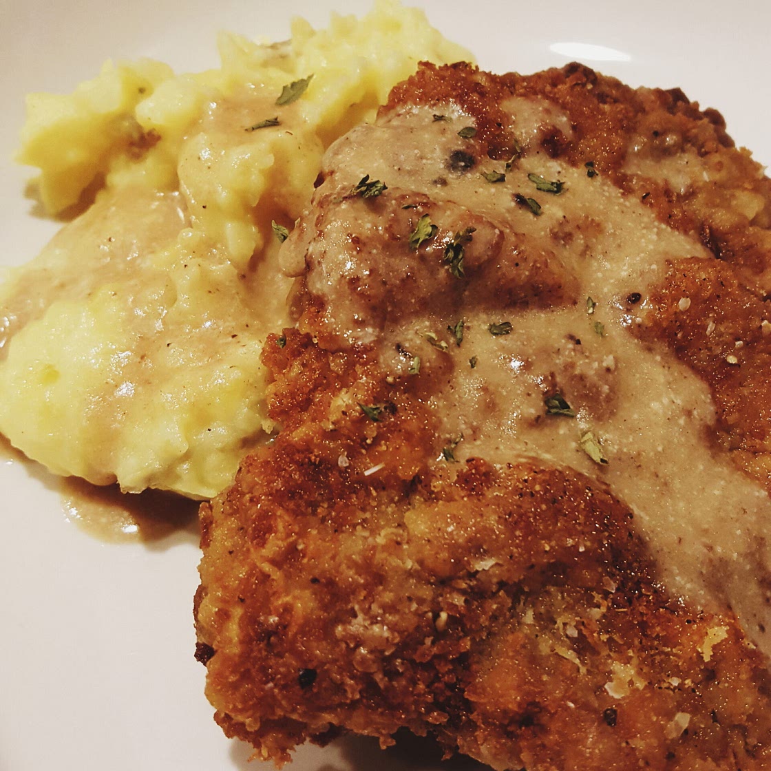 Country Fried Steak with Cream Pan Gravy