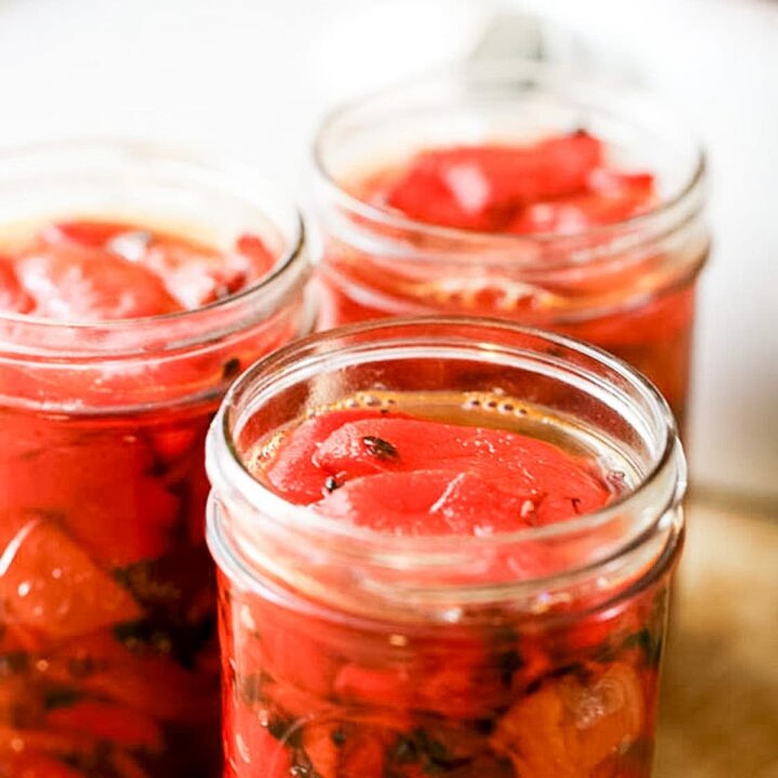 Canning Roasted Red Peppers