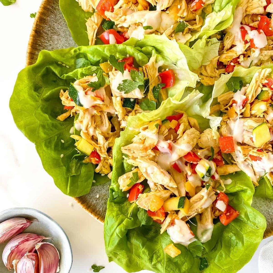 Spicy Turkey Lettuce Wraps