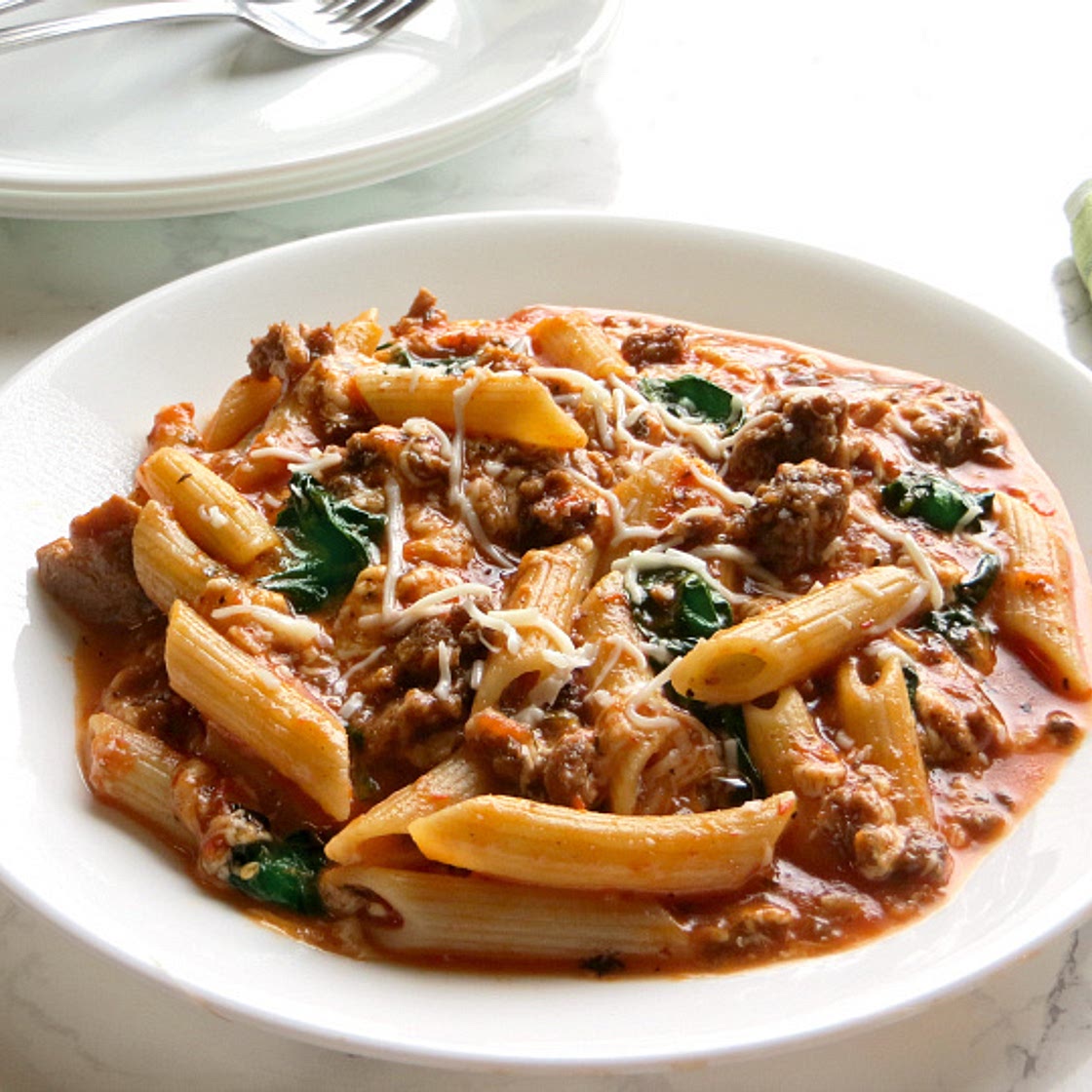 Beef and Spinach Pasta