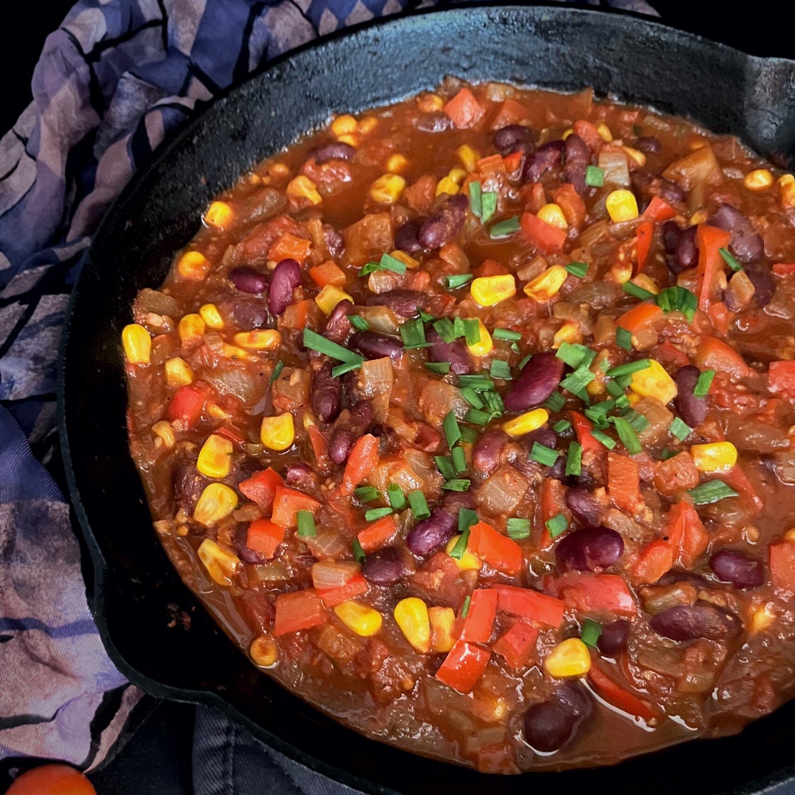 Red Pepper Chilli Sin Carne (Vegetable Chilli)