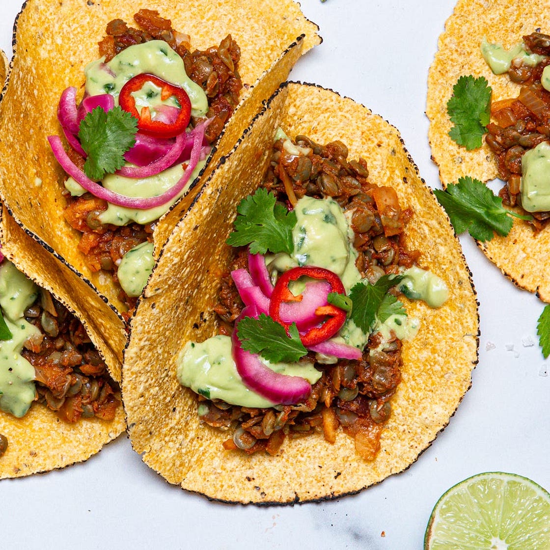 Vegan Chipotle Lentil Tacos