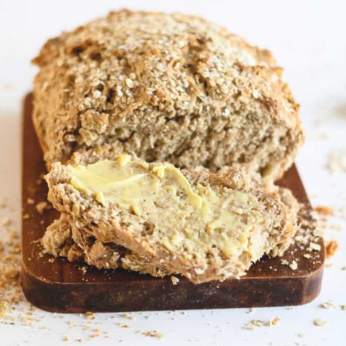 No-Knead Spelt & Oat Bread