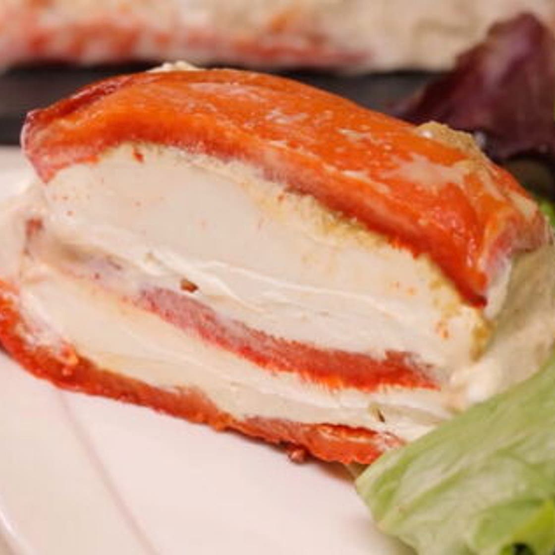 Terrine chèvre frais, poivron et tapenade