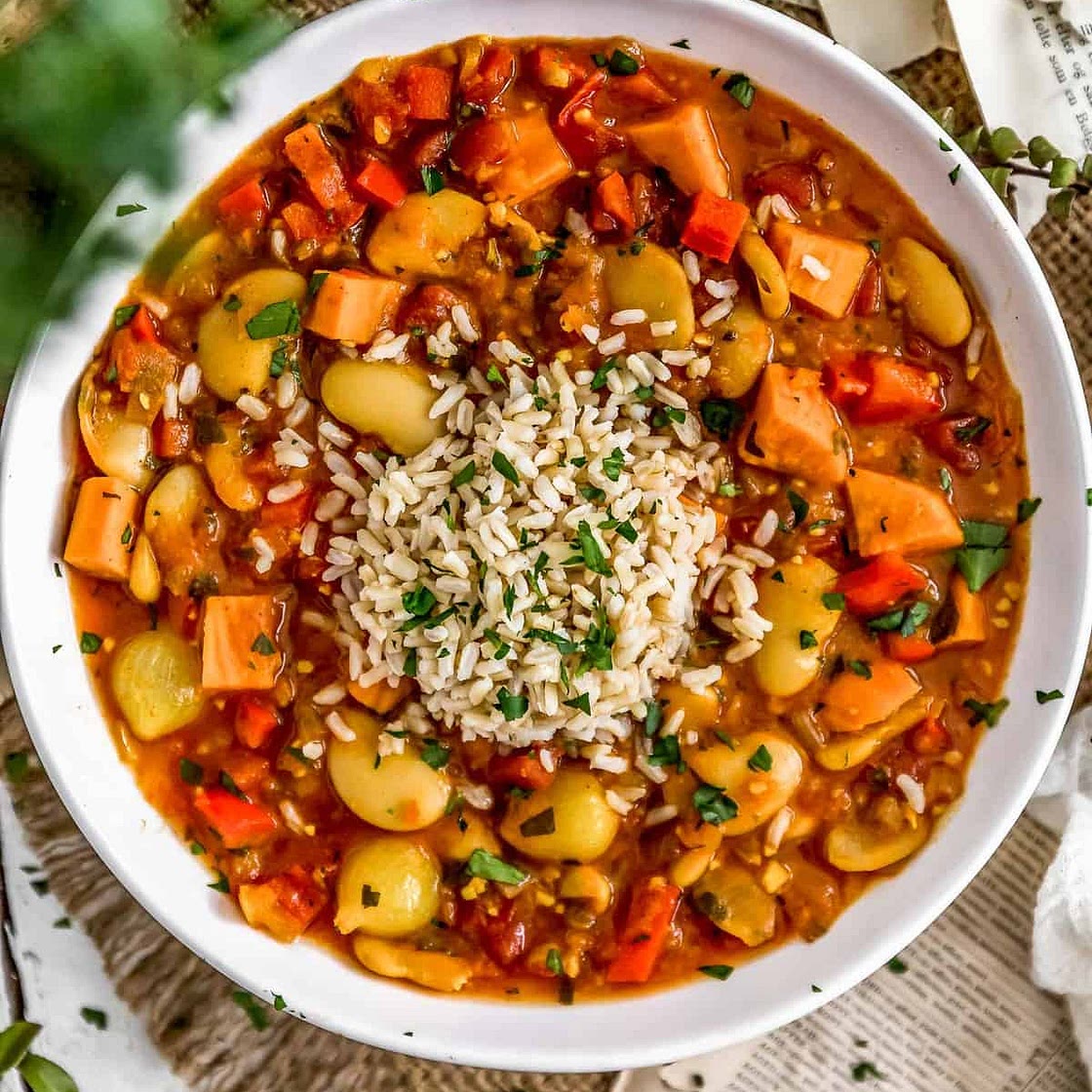 Spanish Butter Bean Sweet Potato Stew