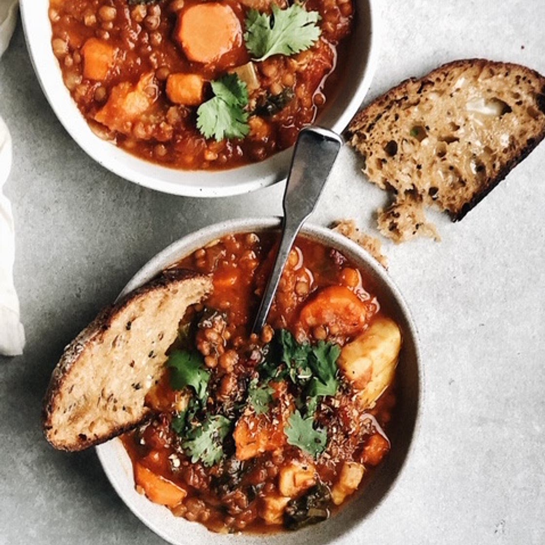Lentil + Sweet Potato Vegan Stew
