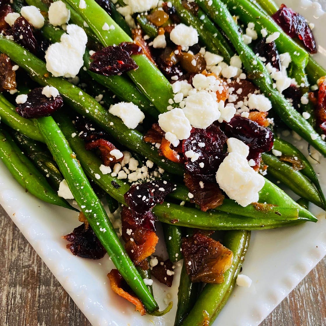 Bacon Cranberry Green Beans