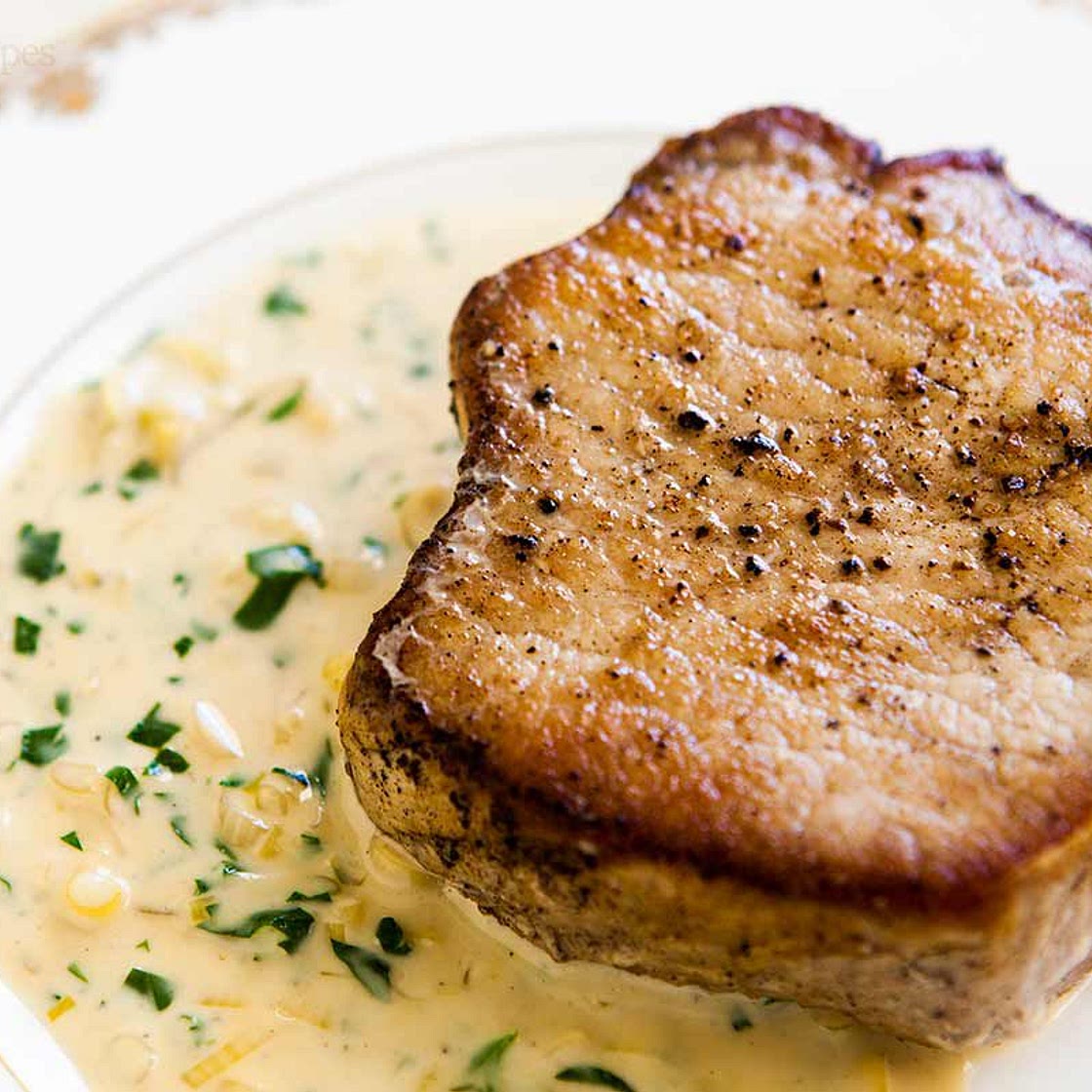 Pork Chops with Dijon Sauce