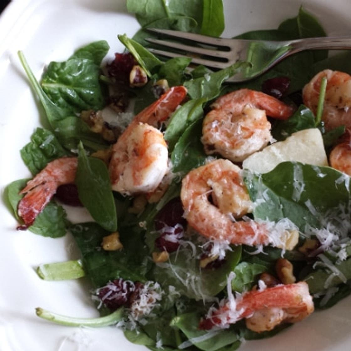 Rustic Spinach and Shrimp Salad