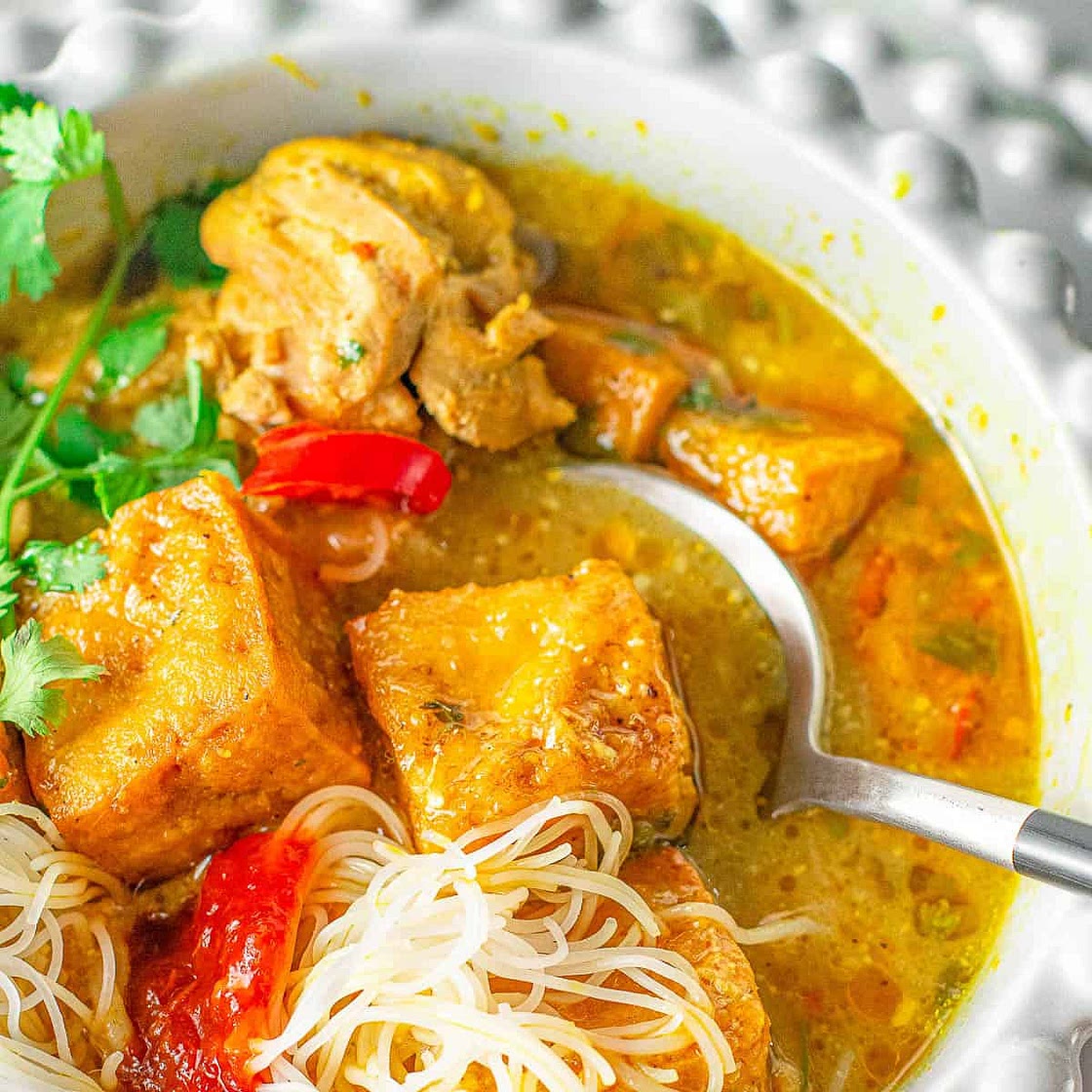 Chicken Curry Laksa Soup