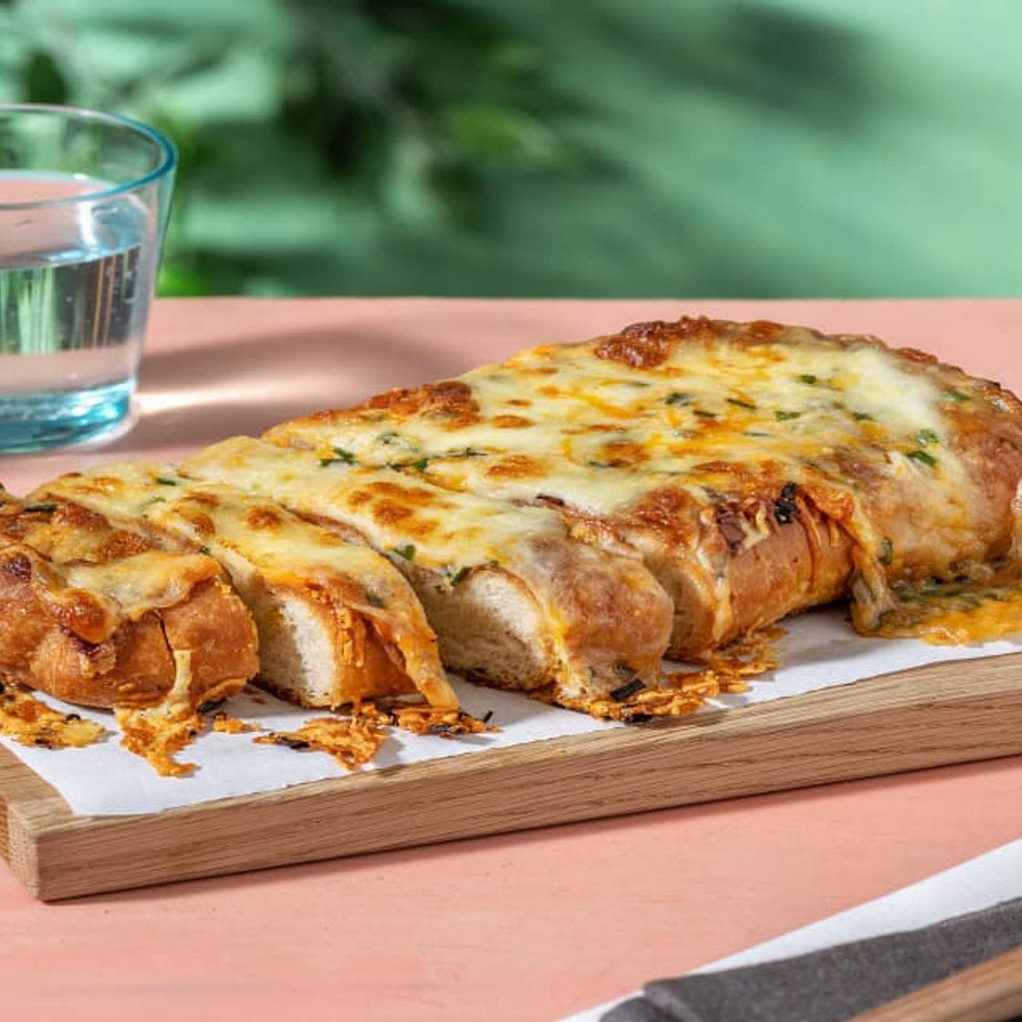 4 Cheese Garlic Focaccia Bread with Chive Topping | Perfect for Sharing