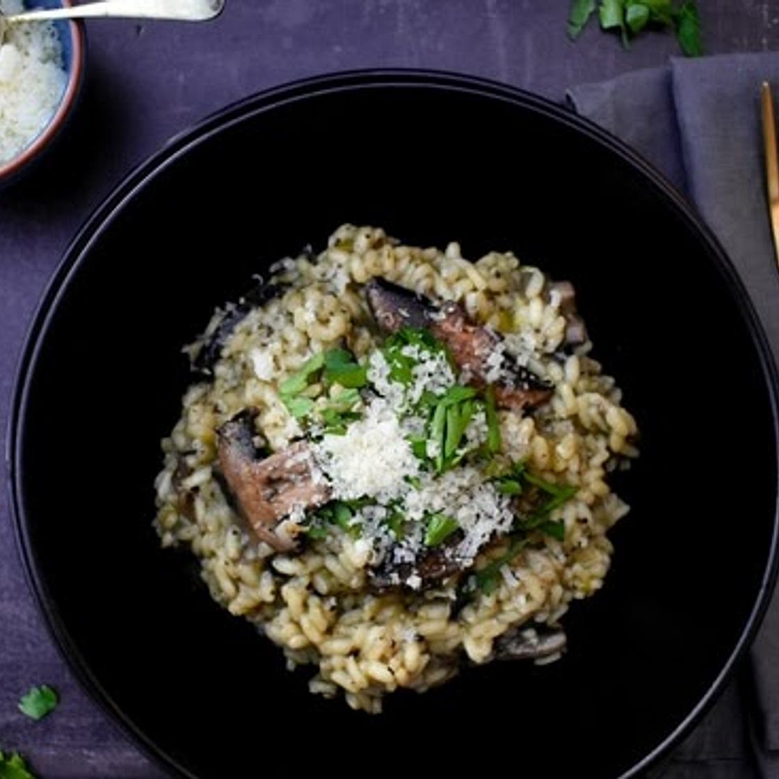 Creamy Mushroom and Leek Risotto