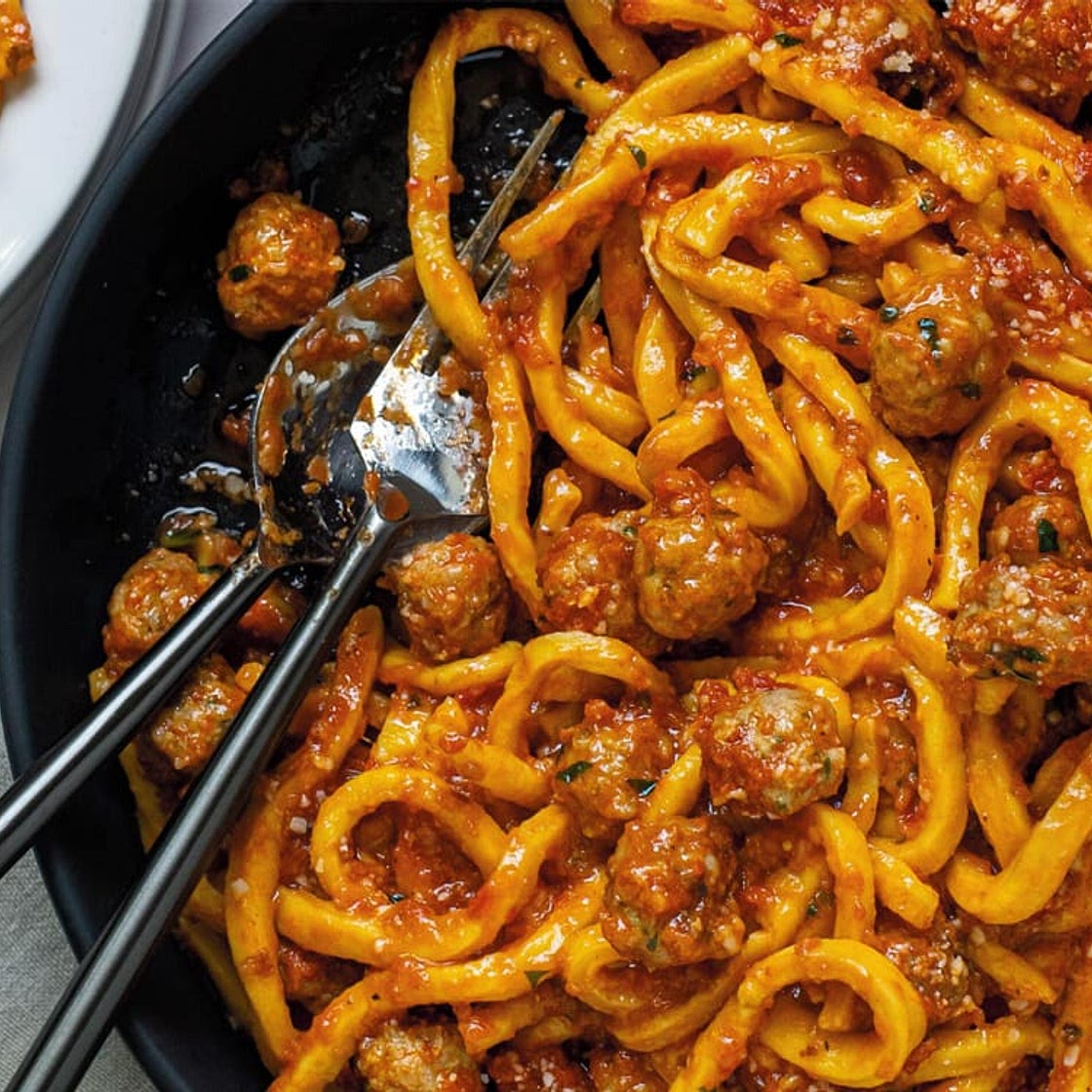 Scott Conant's Maccheroni with Polpettine Recipe
