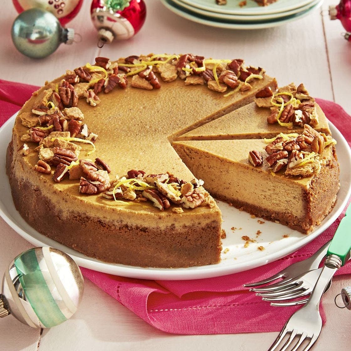 Gingerbread Cheesecake With Pecan-Graham Crust
