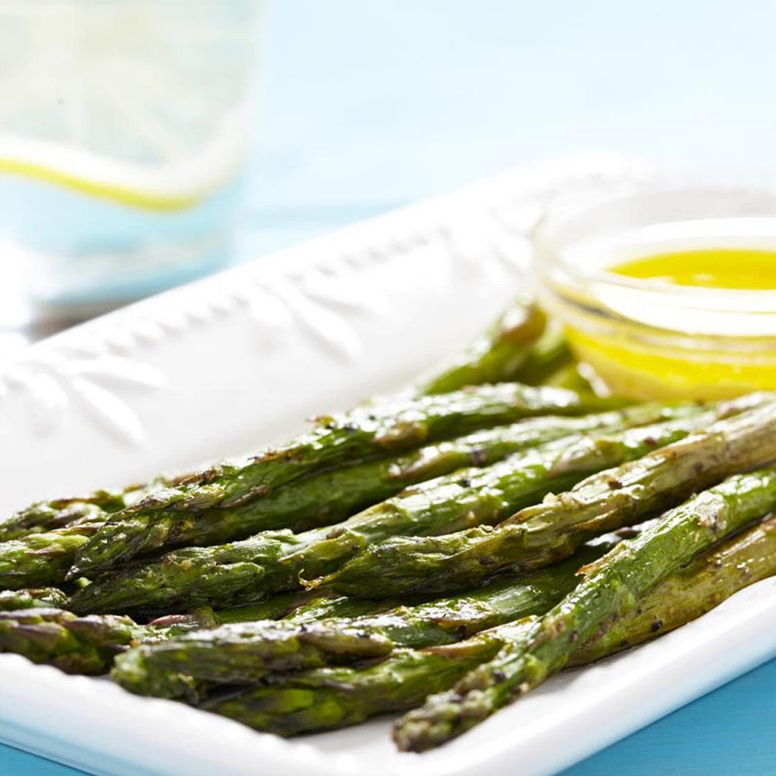 Grüner Spargel mit Vinaigrette
