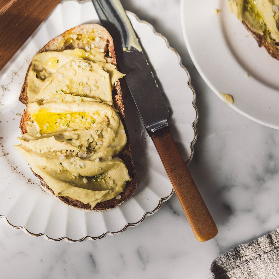 Homemade hemp seed hummus recipe