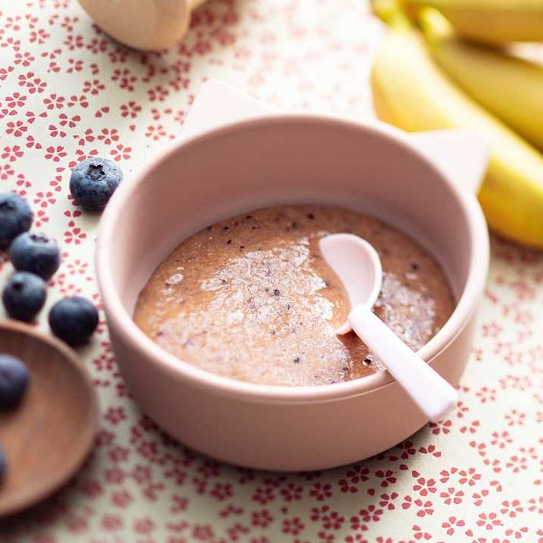Mango, Banana and Blueberry Purée