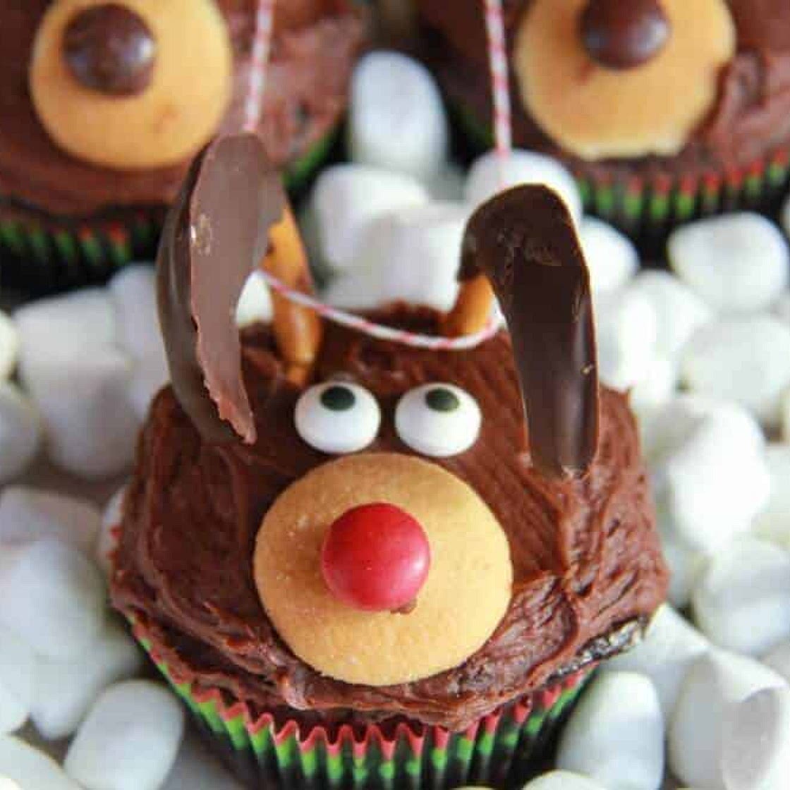 Chocolate Reindeer Cupcakes