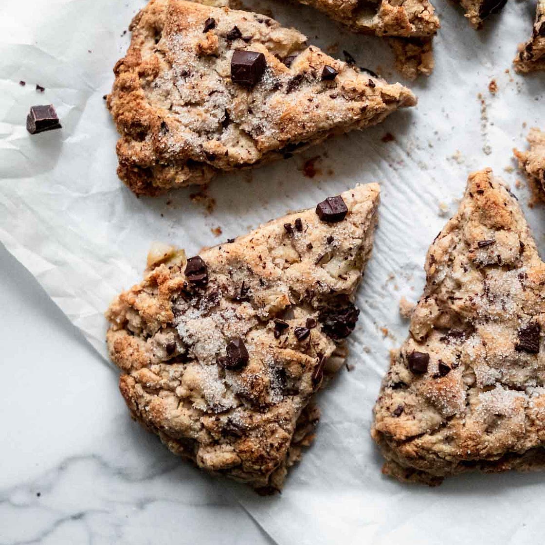 Pear and Dark Chocolate Scones